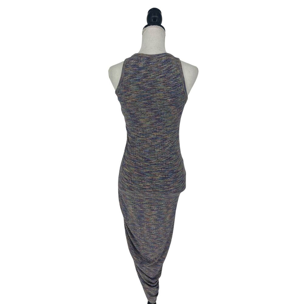 Veronica Beard Haylee Rib-Knit Ruched Midi-Dress Multicolored - Picture 9 of 10